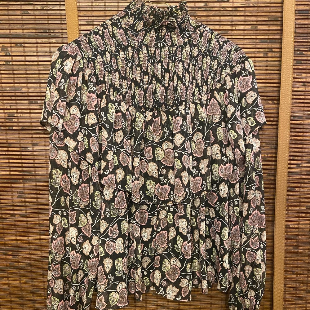 Cinq a Sept Peasant Style Blouse Lined Sz XXS